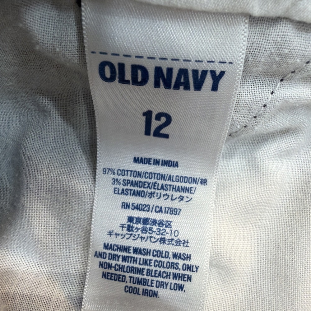 Old Navy Black Shorts Women Sz 12 Regular Cotton Stretch Chino 5" Inseam Casual - Picture 14 of 16